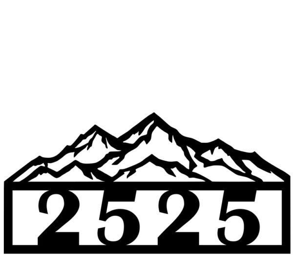 Address Number with Mountains